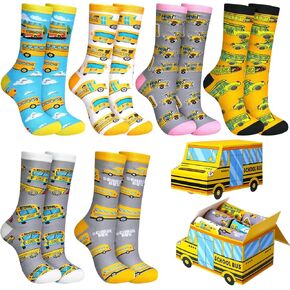 Funny Teacher Crew Socks Teacher Appreciation Gift with Box Novelty Socks for Graduation Party Back to School Gifts