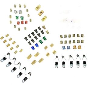 The Stop Shop Complete 3/16 Inch & 1/4 Inch Brake Line Hardware Assortment, Fittings, Unions, T-Blocks, Clips (92 Pieces Total)
