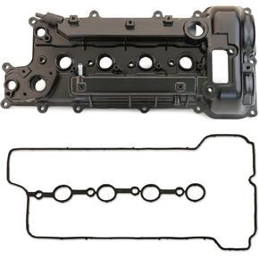 Upgread Aluminimun Engine Valve Cover Compatible with 2011-2017 Hyundai Accent Sonata Veloster 2014-2017 Kia Forte Forte Koup Rio Soul 1.6L Replace 22410-2B610
