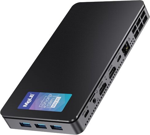 MeLE Quieter3Q Fanless Mini PC Windows 11 pro Celeron N5105 16GB 512GB, Portable Desktop HDMI Wifi6 Gigabit Ethernet, Micro PC Unlock Bios Auto Power on, SSD PXE on Astrophotography Telephotography in Saudi Arabia