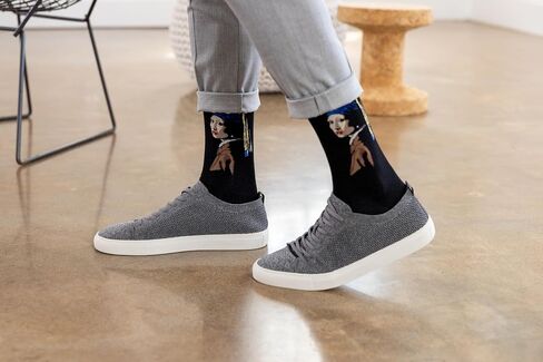زوج من الجوارب الرجالية من Hot Sox Creation of Adam Crew، مجموعة من الجوارب الرجالية، مقاس الحذاء الرجالي: 6.5-12 in Saudi Arabia