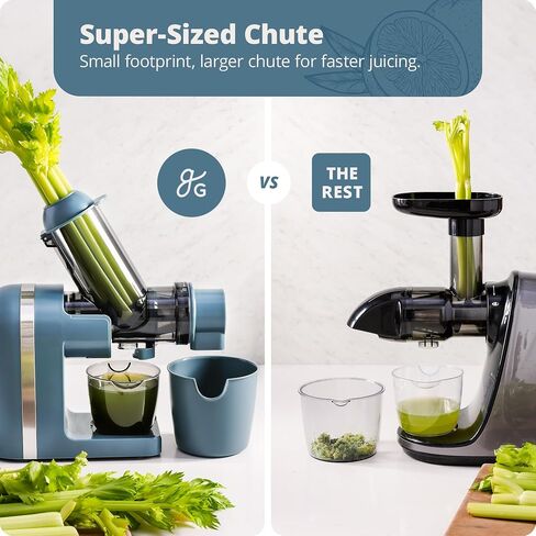 Greater Goods Slow Masticating Juicer - A Powerful, Low-Key, Easy to Clean Cold Press Juicer | A Juice Extractor for the Healthiest, Most Delicious Fruit and Vegetable Juices | Designed in St. Louis in Saudi Arabia