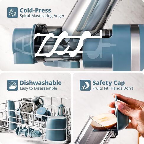 Greater Goods Slow Masticating Juicer - A Powerful, Low-Key, Easy to Clean Cold Press Juicer | A Juice Extractor for the Healthiest, Most Delicious Fruit and Vegetable Juices | Designed in St. Louis in Saudi Arabia