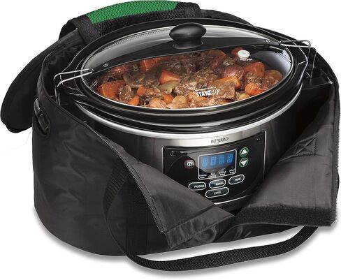 Hamilton Beach 33663 Programmable Slow Cooker Stovetop-Safe Sear & Cook Crock, Travel Lid Lock for Portable Transport, 6 Quart, Silver in Saudi Arabia