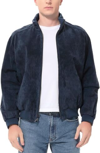 BGSD Men City Lambskin Leather Bomber Jacket (Regular and Big & Tall) in Saudi Arabia