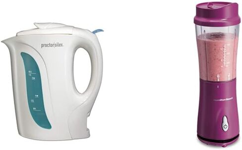 Proctor Silex K2071PS Electric Tea Kettle, Water Boiler & Heater Auto-Shutoff & Boil-Dry Protection, 1000 Watts, 1 Liter, Black in Saudi Arabia