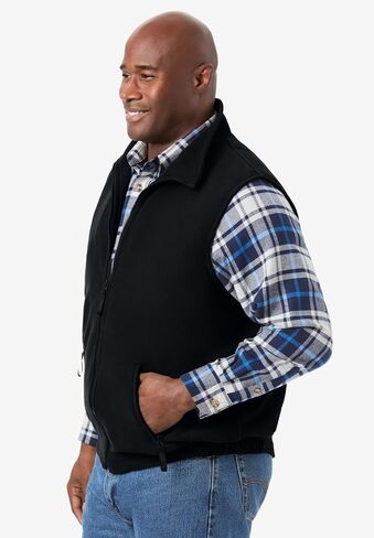 KingSize Men's Big & Tall Explorer Plush Fleece Zip Vest in Saudi Arabia