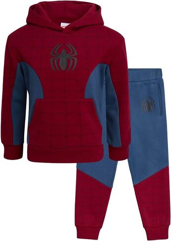 Marvel Boys Sweat Suit Set - 2 Piece Captain America Spiderman Fleece Pullover Graphic Hoodie and Sweatpants for Boys (3T-7) in Saudi Arabia