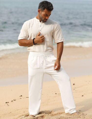 IWOO LINEN PANTS MEN DASAL in Kuwait