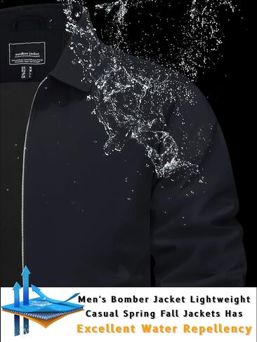 TACVASEN Mens Lightweight Windbreaker Full Zip Up Laydown Collar Jackets Light Casual Coat with Zip Pockets in Saudi Arabia