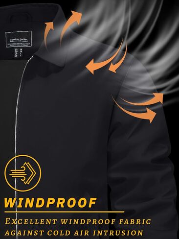 TACVASEN Mens Lightweight Windbreaker Full Zip Up Laydown Collar Jackets Light Casual Coat with Zip Pockets in Saudi Arabia