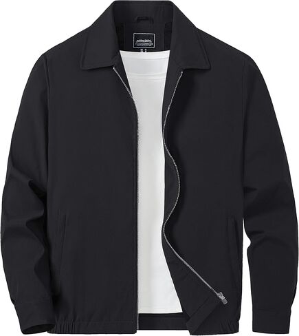 TACVASEN Mens Lightweight Windbreaker Full Zip Up Laydown Collar Jackets Light Casual Coat with Zip Pockets in Saudi Arabia