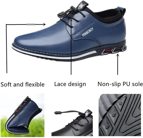 Veslesth Men Casual Luxury Sneakers Leather Loafers Comfort Walking Shoes Fashion Driving Shoes for Male Business Work Office Dress Outdoor in Kuwait