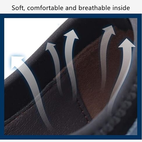 Veslesth Men Casual Luxury Sneakers Leather Loafers Comfort Walking Shoes Fashion Driving Shoes for Male Business Work Office Dress Outdoor in Kuwait