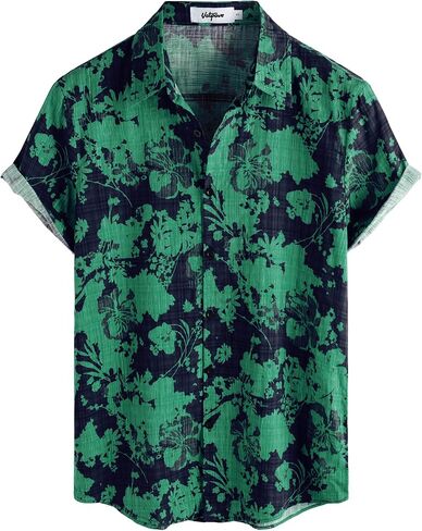 VATPAVE Mens Casual Hawaiian Floral Shirts Short Sleeve Button Down Tropical Shirts Beach Summer Shirts in Saudi Arabia