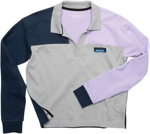 KAVU Torrey Longsleeve Polo Organic Crew Neck Sweater in Kuwait
