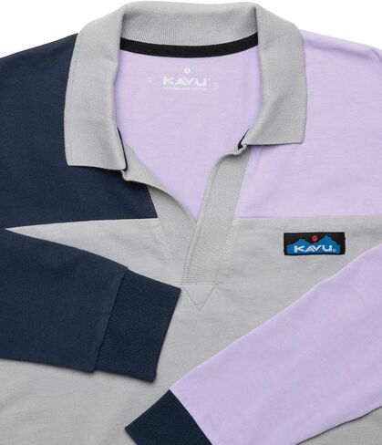 KAVU Torrey Longsleeve Polo Organic Crew Neck Sweater in Kuwait