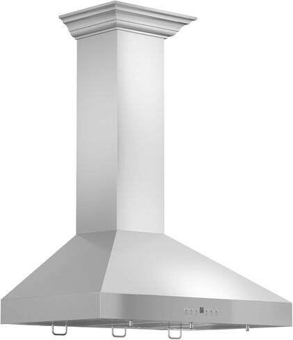 ZLINE 42 in. Convertible Vent Wall Mount Range Hood in Stainless Steel with Crown Molding (KL3CRN-42) in Saudi Arabia