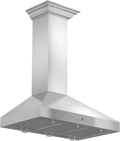 ZLINE 42 in. Convertible Vent Wall Mount Range Hood in Stainless Steel with Crown Molding (KL3CRN-42) in Saudi Arabia