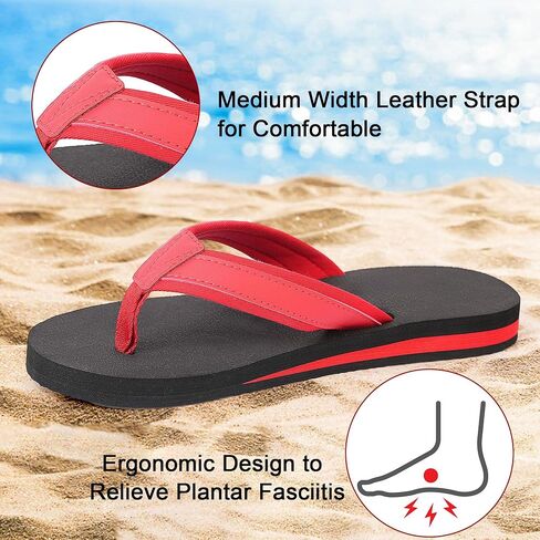 Women's Flip Flops Ladies Sandals Comfy Lightweight Thong Cushion Summer Beach Walking Indoor Outdoor in Kuwait