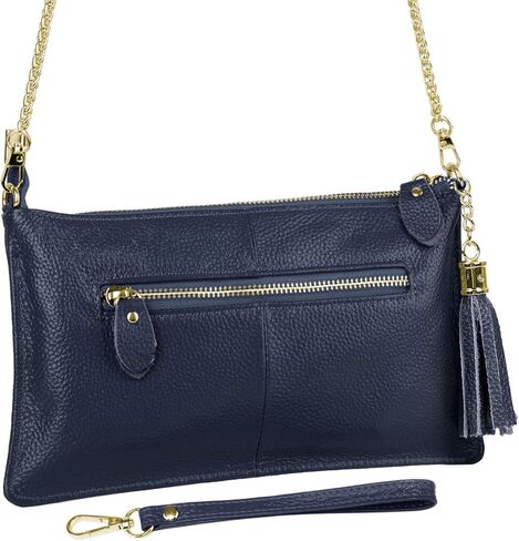 YALUXE Genuine Leather Wristlet Handbags Purses Cell Phone Pocket Clutch Wallet Crossbody Bags for Women in Kuwait