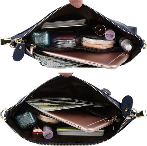 YALUXE Genuine Leather Wristlet Handbags Purses Cell Phone Pocket Clutch Wallet Crossbody Bags for Women in Kuwait