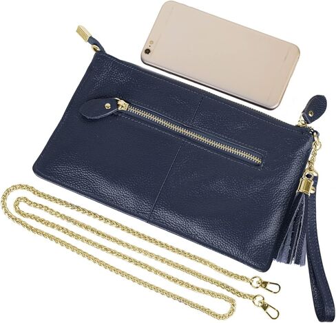 YALUXE Genuine Leather Wristlet Handbags Purses Cell Phone Pocket Clutch Wallet Crossbody Bags for Women in Kuwait