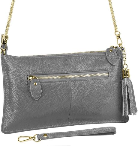 YALUXE Genuine Leather Wristlet Handbags Purses Cell Phone Pocket Clutch Wallet Crossbody Bags for Women in Saudi Arabia
