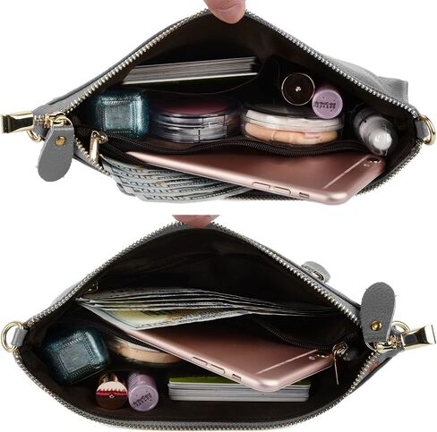 YALUXE Genuine Leather Wristlet Handbags Purses Cell Phone Pocket Clutch Wallet Crossbody Bags for Women in Saudi Arabia