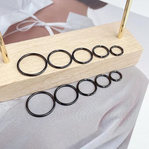 5Pairs Surgical Stainless Steel 16G Sleeper Cartilage Daith Tiny Small Hoop Earrings Mini Septum Hinged Clicker Nose Ring Helix Tragus Piercings Unisex Fashion Huggie Hoops Set 6-14MM in Saudi Arabia