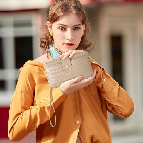 Prettyzys Wallet Women Rfid Crossbody Bag Handbag - Handmade Blocking Wristlet Clutch Zipper for Ladies Teenage Girls in Saudi Arabia