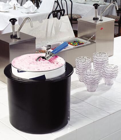 Carlisle FoodService Products Coldmaster Plastic Ice Cream Server and Lid, 3 Gallon, White in Saudi Arabia