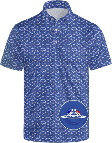 Golf Polo Shirts for Men Funny Short Sleeve Polo Shirts Golf Gifts Quick Dry Moisture Wicking Mens Hawaiian Polos Shirt in Saudi Arabia