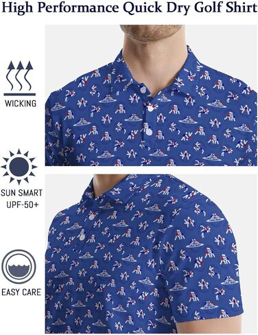 Golf Polo Shirts for Men Funny Short Sleeve Polo Shirts Golf Gifts Quick Dry Moisture Wicking Mens Hawaiian Polos Shirt in Saudi Arabia