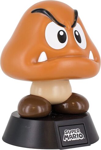 Paladone Super Mario Goomba 3D Light Ideal for Kids Bedrooms, Office and Home Pop Culture Gaming Merchandise, 50 W, Multi-Colour in Saudi Arabia