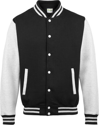 AWDis Hoods Varsity Letterman jacket Burgundy / Heather Grey L in Kuwait