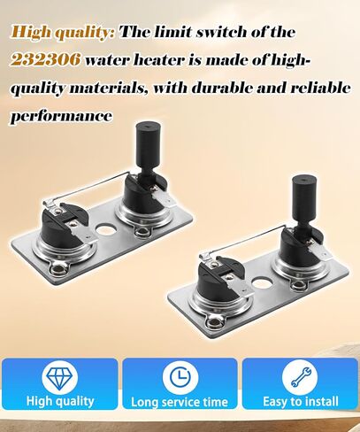 مفتاح ترموستات سخان الماء RV متوافق مع الضواحي 232306 ، أجزاء سخان المياه RV 120 فولت T -Stat/Limi -2pcs in Kuwait