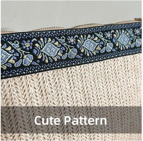 Komociya Straw Clutch Purses for Women, Bohemian Wristlet Wallets Summer Woven Straw Bags Casual Handbag in Saudi Arabia