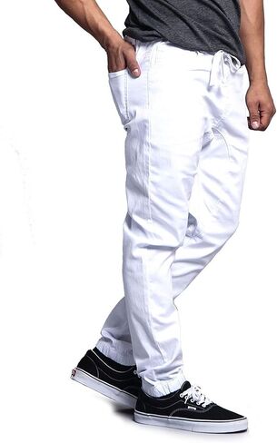 Victorious Men's Joggers Twill Pants JG804 - Dark Dark Wheat - Large in Saudi Arabia