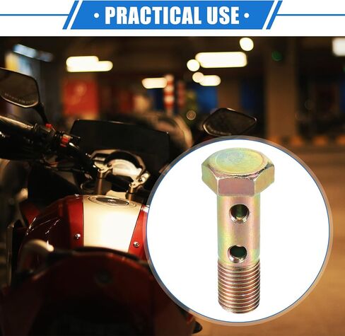 مجموعة مزدوجة Banjo Bolt Kit ، M12x1.25 طول 45 ملم متري الخيط توربو خط الفرامل محول عالمي للسيارة نغمة برونزية معدنية مع معادن ث/غسالات in Kuwait