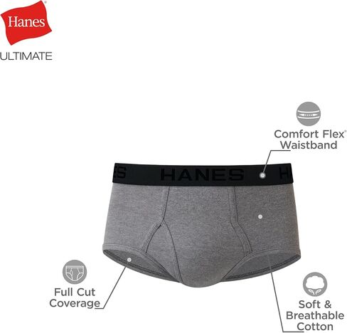 Hanes Ultimate mens Freshiq Comfortsoft 7-pack briefs underwear, 7 Pack - Assorted, Small US in Saudi Arabia