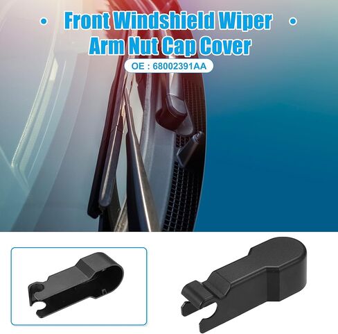 Acropix الأمامية الزجاج الأمامي ممسحة الذراع الغطاء غطاء أسود لائق لجيب Wrangler JK 2007-2018 - حزمة 1 in Kuwait