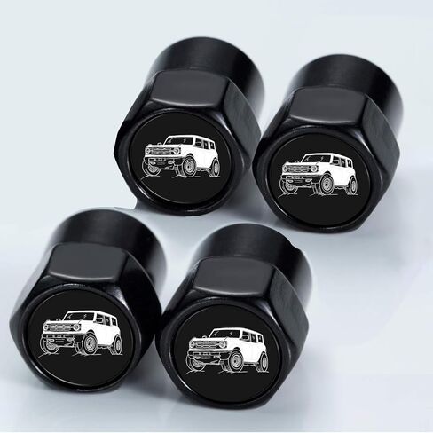 4Pack مضادات التآكل صمام الإطارات الجذعية قبعات الجذعية المعدنية السود in Saudi Arabia
