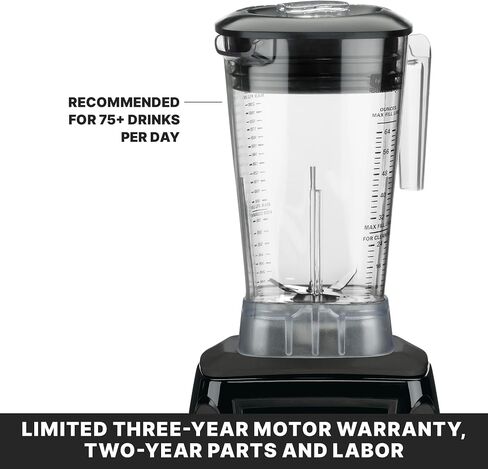 خلاط Waring Commercial MX1200XTX بقوة 3.5 حصان مع عناصر تحكم في الاتصال السريع المتغير وسعة 64 أونصة. حاوية كوبوليستر خالية من مادة BPA، 120 فولت، قابس 5-15 مرحلة in Kuwait