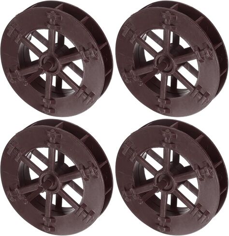 uxcell 4 Pcs Fountain Water Wheel, 3.1 Inch Desktop Fortune Statue Aquarium Wheels Decor Water Fountains Wheel Brown in Saudi Arabia