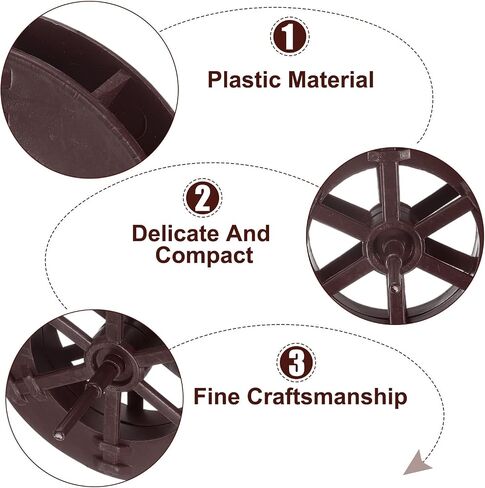 uxcell 4 Pcs Fountain Water Wheel, 3.1 Inch Desktop Fortune Statue Aquarium Wheels Decor Water Fountains Wheel Brown in Saudi Arabia