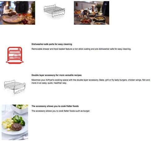 Philips Airfryer Grill Pan- HD9911/90, For HD9240 models in Saudi Arabia