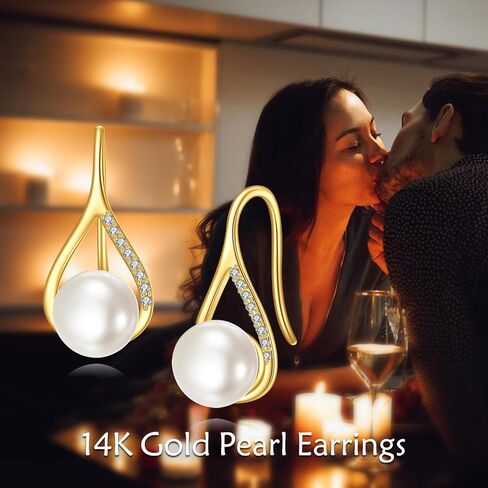 Kecho 14k الذهب Dangle Drop rapring للنساء هدايا عيد ميلاد المجوهرات ليرل لحفلات الزفاف العرائس لها in Kuwait