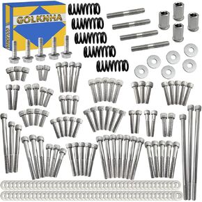 Polished Stainless Bolt Screw Kit Set For Raptor 660R YFM660R 185 Piece Metric Allen Bolt Kit for 2001-2005 Models OEMf#90116-06541-00 90179-06668-00