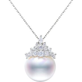 Freshwater Pearl Pendant Necklace AAAAA Pearl Jewelry June Birthstone Gift for Wife Mom Girlfriend Her Women for Anniversary Birthday Wedding